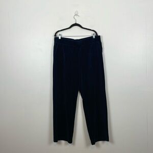 Lauren Ralph Lauren Womens XL Velour Velvet Lounge Wide Leg 2 Pocket Sweatpants